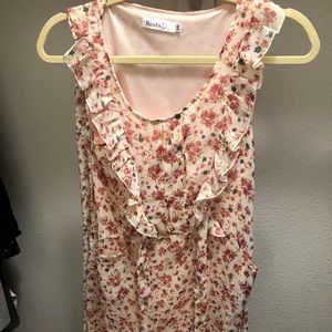 Pink Floral Springtime Dress with Pockets